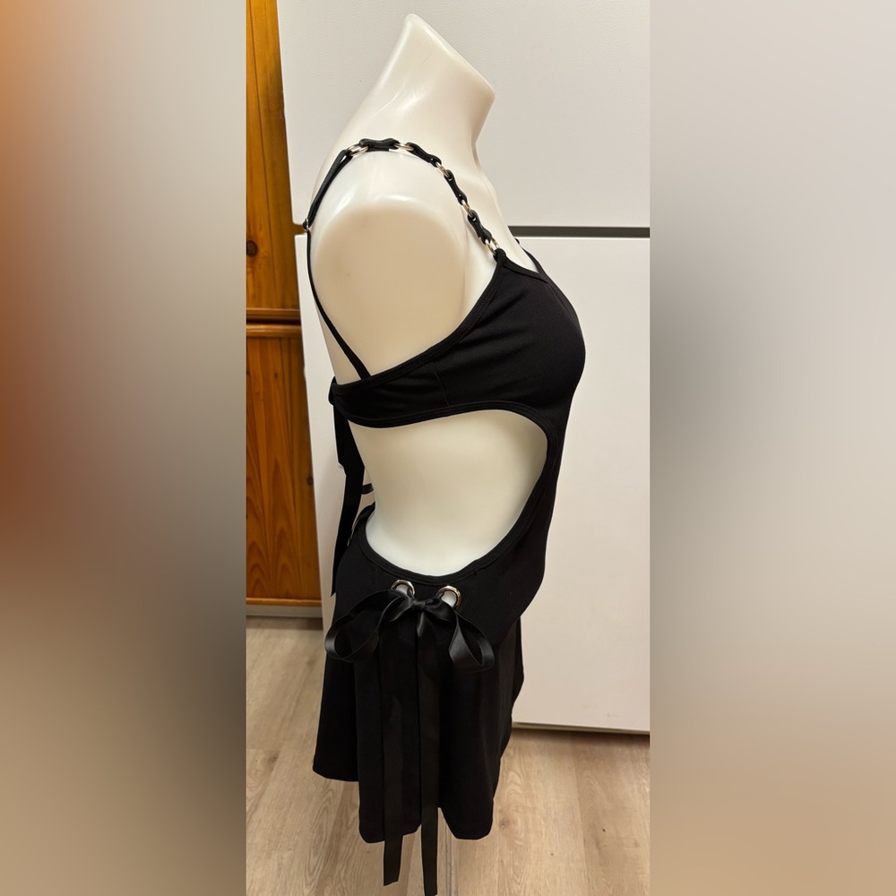 Dolls Kill Black Strappy Side-Tie Camisole - Picture 2 of 3